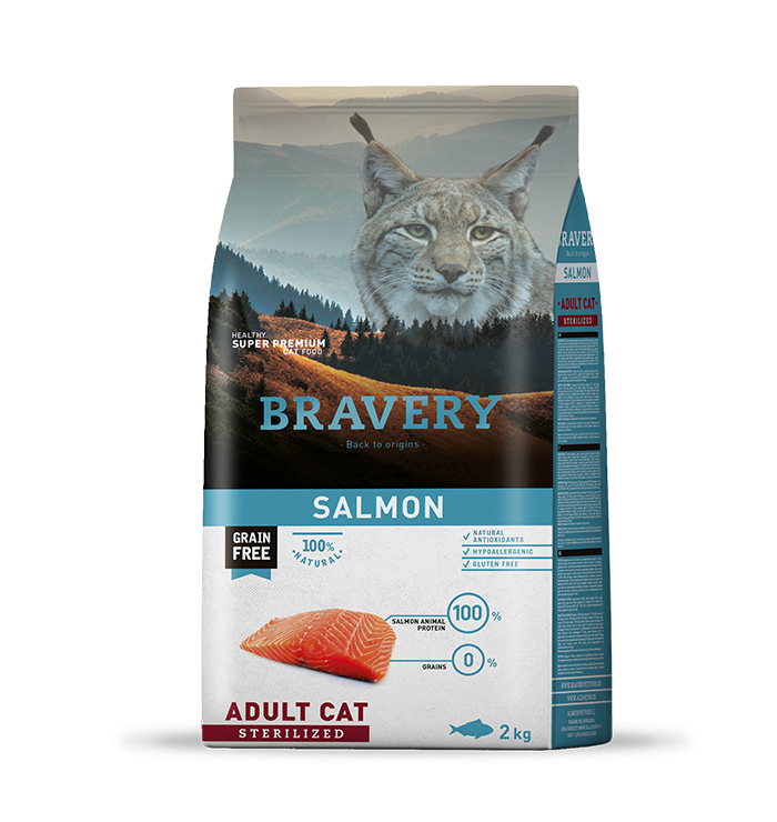 Bravery saumon sans céréales Adulte 2 Kg